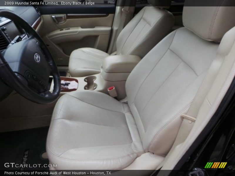 Ebony Black / Beige 2009 Hyundai Santa Fe Limited