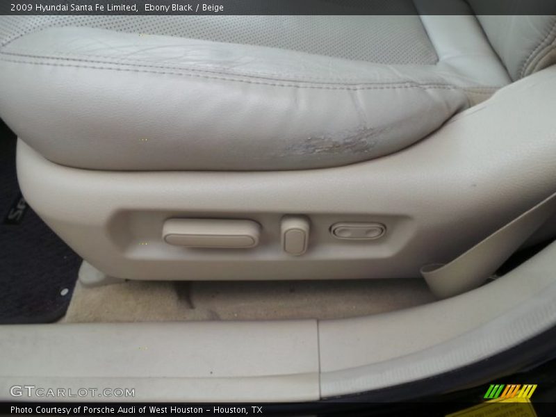 Ebony Black / Beige 2009 Hyundai Santa Fe Limited