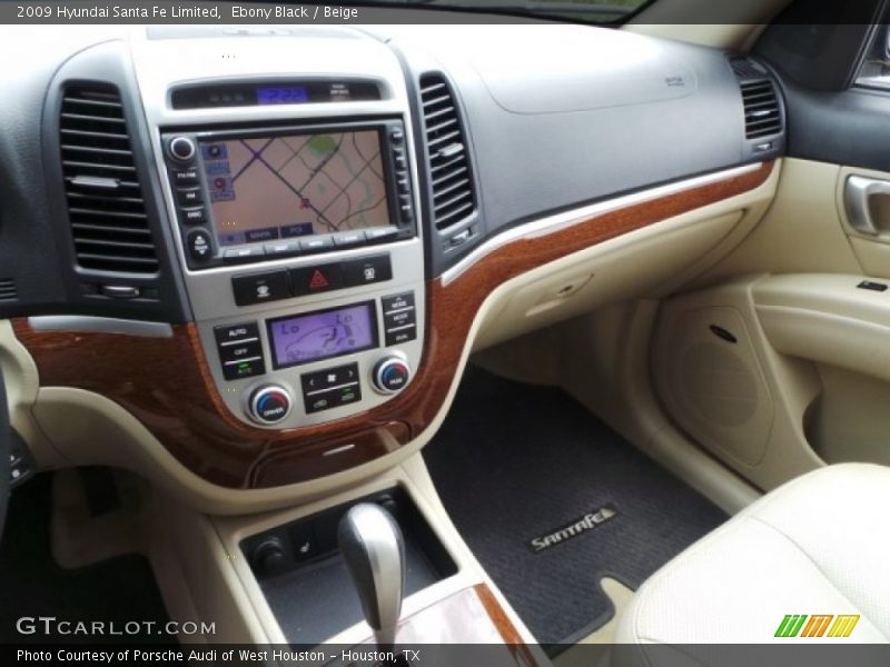 Ebony Black / Beige 2009 Hyundai Santa Fe Limited