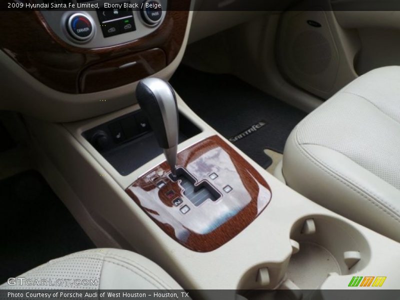 Ebony Black / Beige 2009 Hyundai Santa Fe Limited
