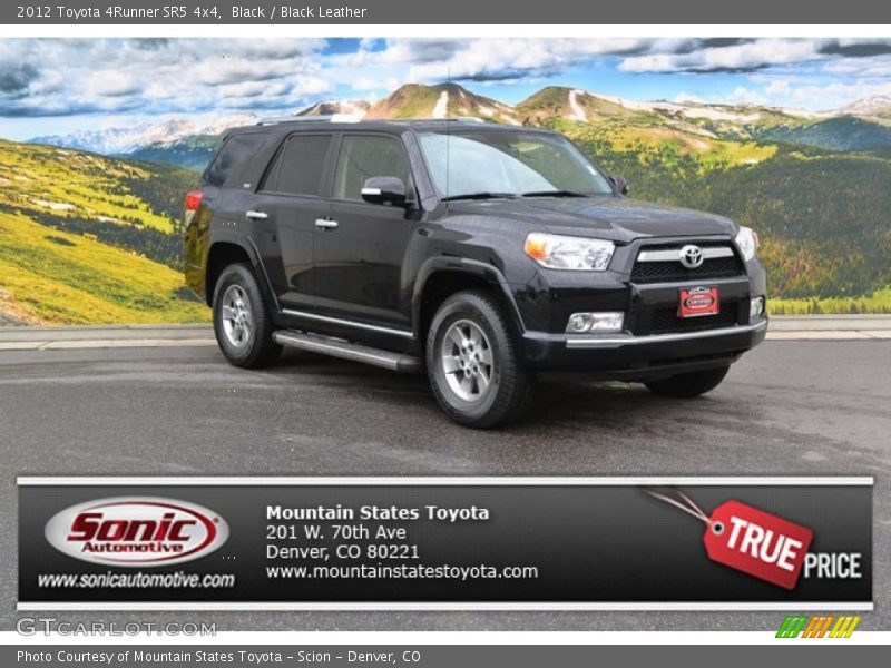 Black / Black Leather 2012 Toyota 4Runner SR5 4x4