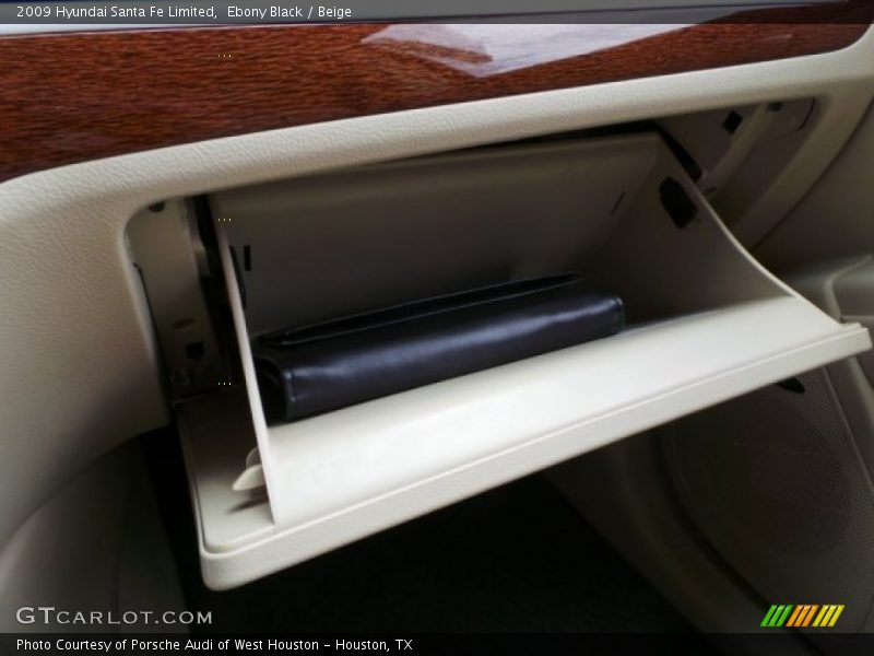 Ebony Black / Beige 2009 Hyundai Santa Fe Limited