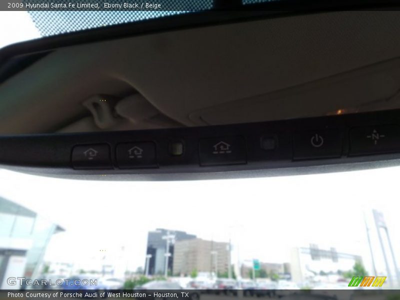 Ebony Black / Beige 2009 Hyundai Santa Fe Limited