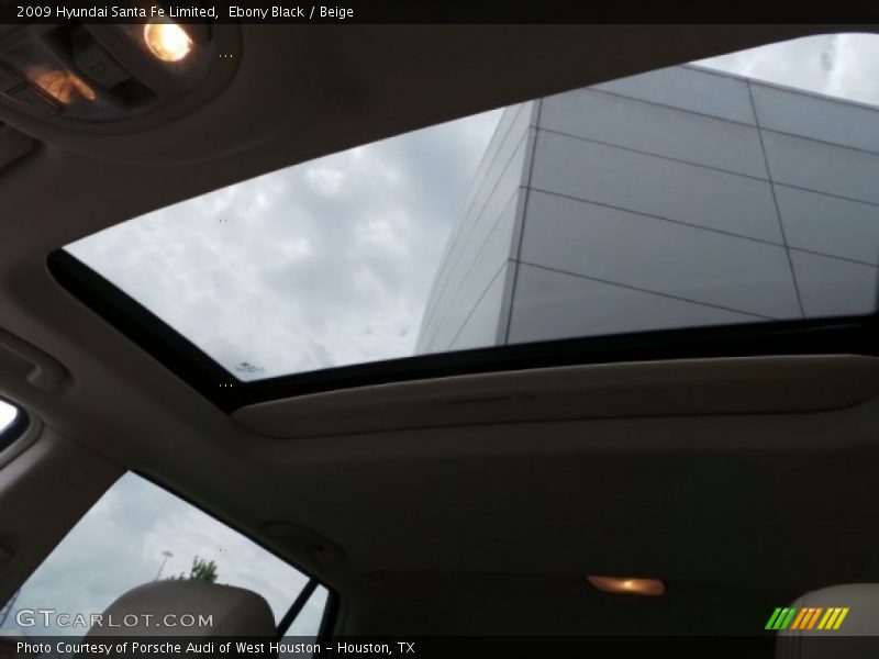 Ebony Black / Beige 2009 Hyundai Santa Fe Limited