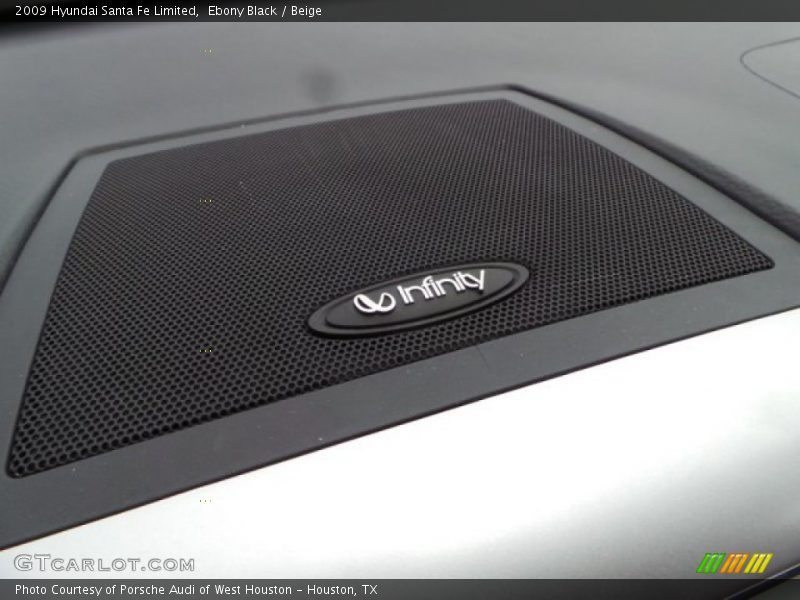 Ebony Black / Beige 2009 Hyundai Santa Fe Limited