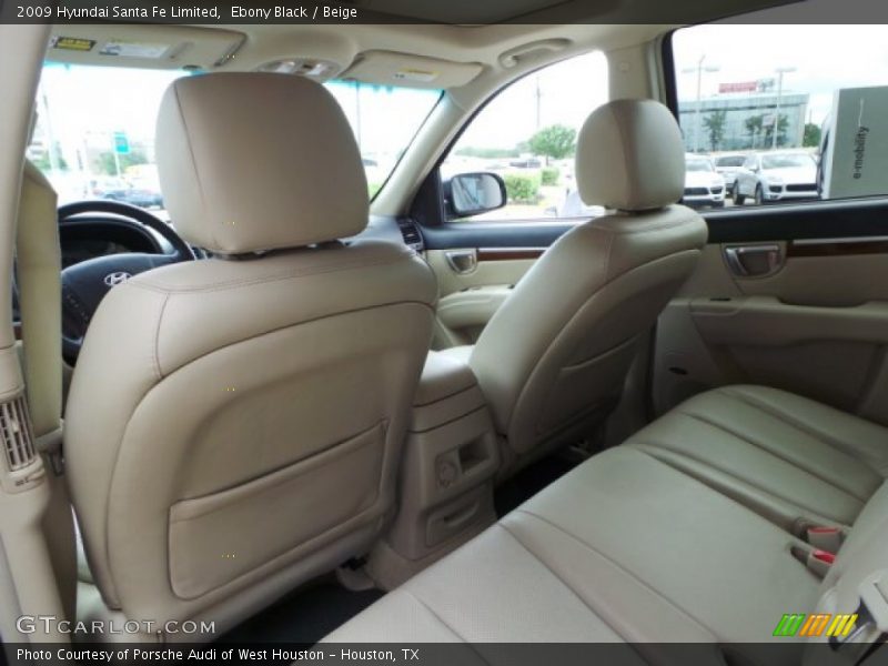 Ebony Black / Beige 2009 Hyundai Santa Fe Limited