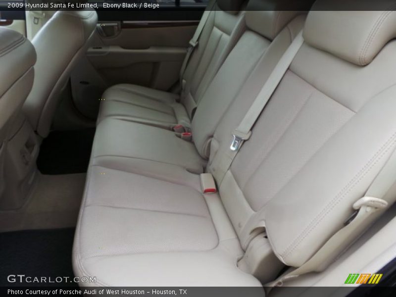 Ebony Black / Beige 2009 Hyundai Santa Fe Limited
