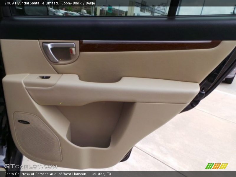 Ebony Black / Beige 2009 Hyundai Santa Fe Limited