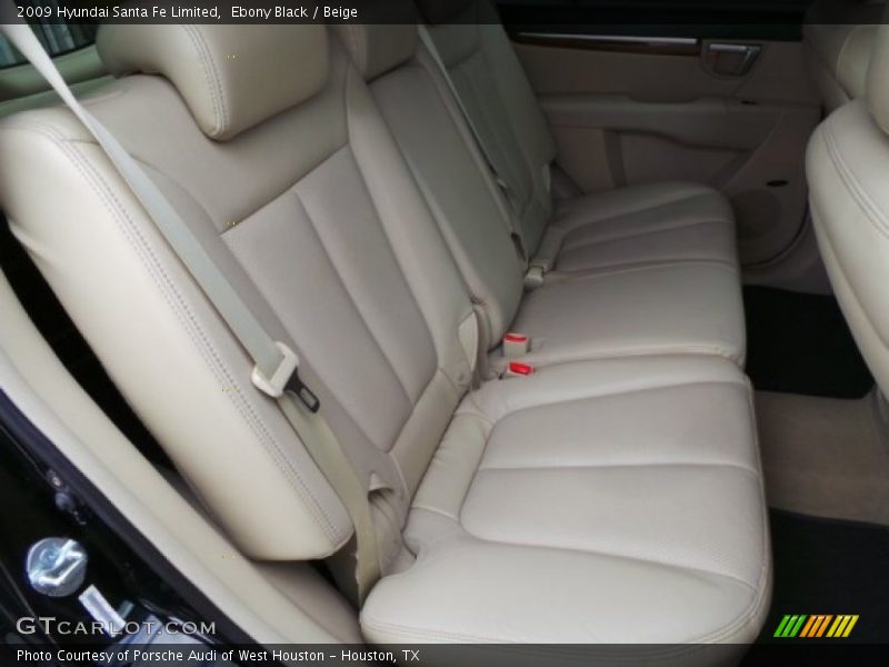 Ebony Black / Beige 2009 Hyundai Santa Fe Limited