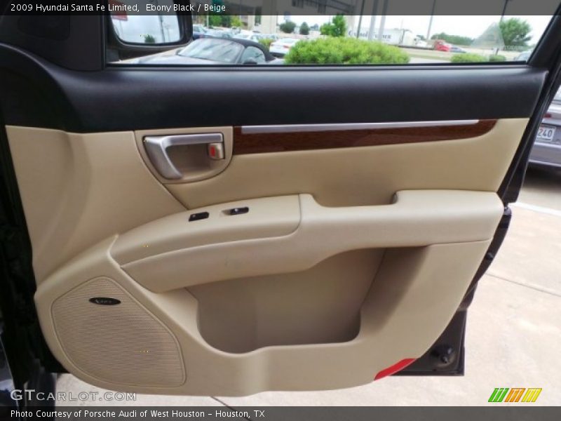 Ebony Black / Beige 2009 Hyundai Santa Fe Limited