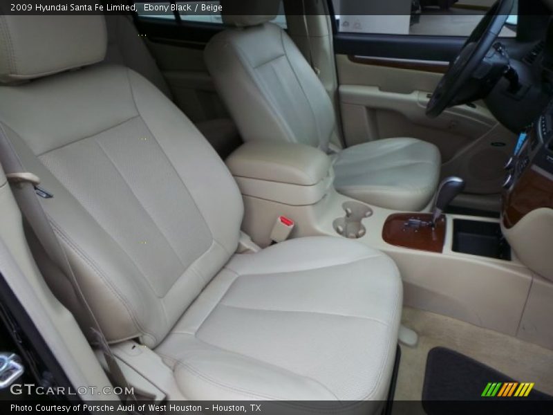 Ebony Black / Beige 2009 Hyundai Santa Fe Limited