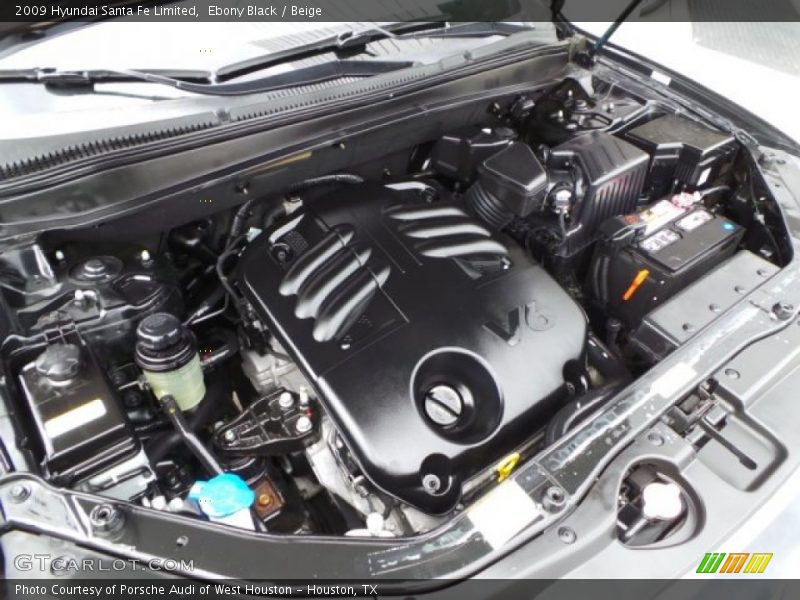 Ebony Black / Beige 2009 Hyundai Santa Fe Limited