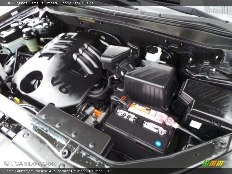 Ebony Black / Beige 2009 Hyundai Santa Fe Limited