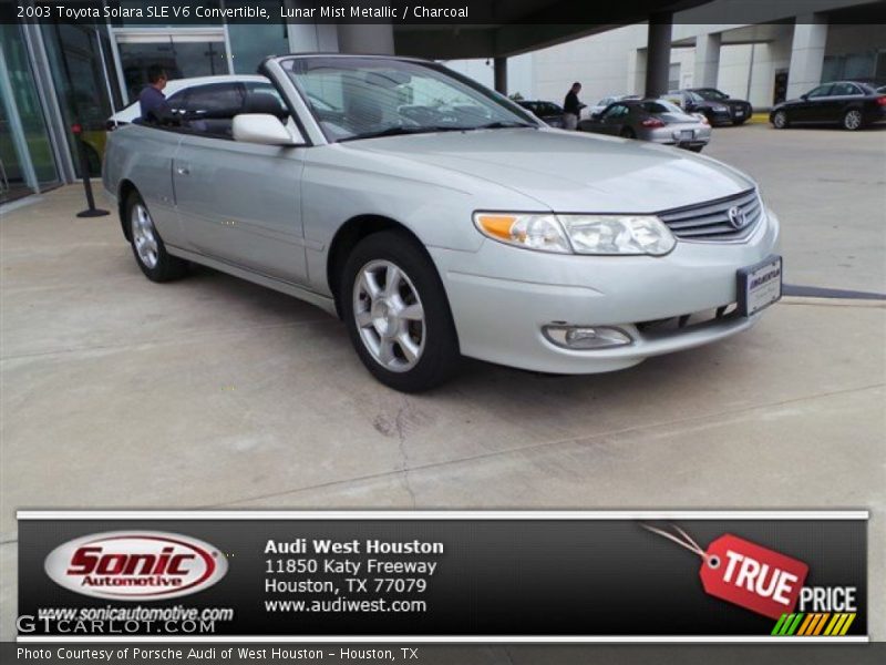 Lunar Mist Metallic / Charcoal 2003 Toyota Solara SLE V6 Convertible