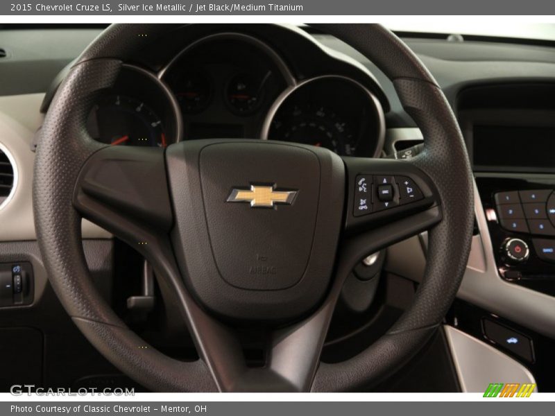 Silver Ice Metallic / Jet Black/Medium Titanium 2015 Chevrolet Cruze LS