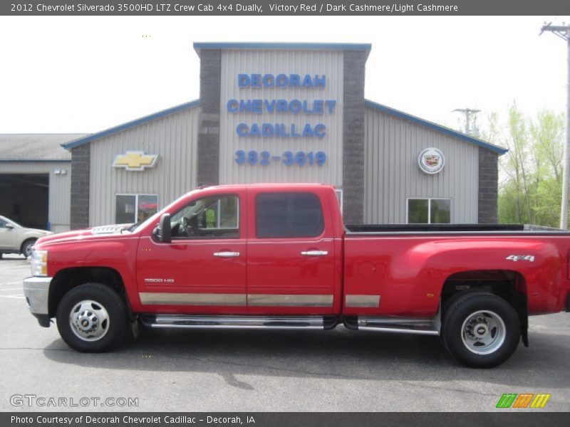 Victory Red / Dark Cashmere/Light Cashmere 2012 Chevrolet Silverado 3500HD LTZ Crew Cab 4x4 Dually