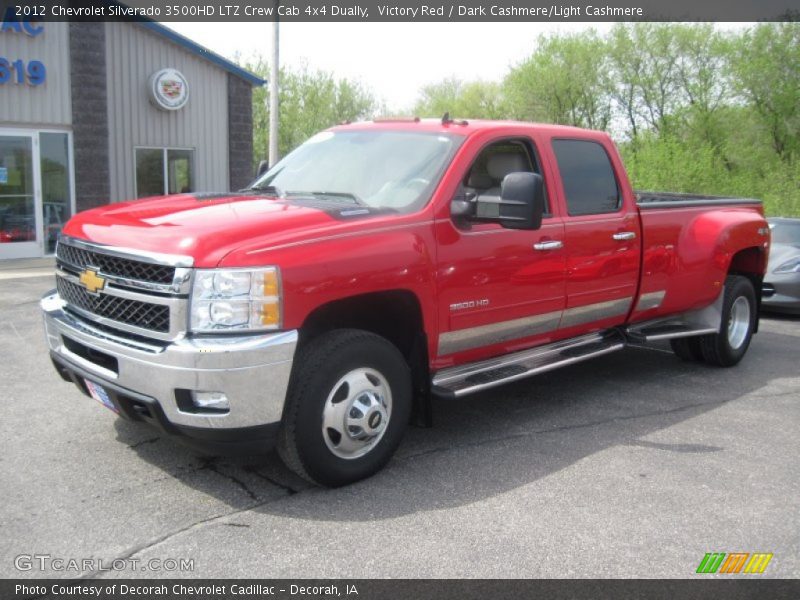 Victory Red / Dark Cashmere/Light Cashmere 2012 Chevrolet Silverado 3500HD LTZ Crew Cab 4x4 Dually