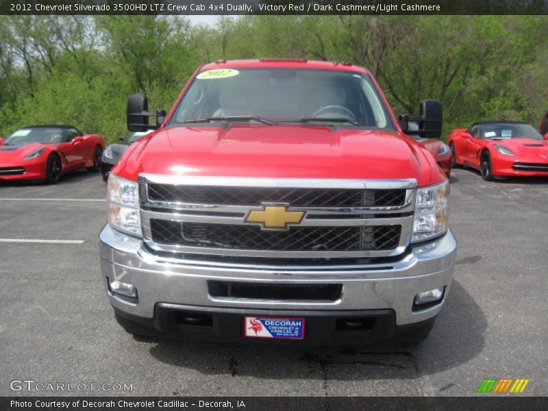 Victory Red / Dark Cashmere/Light Cashmere 2012 Chevrolet Silverado 3500HD LTZ Crew Cab 4x4 Dually