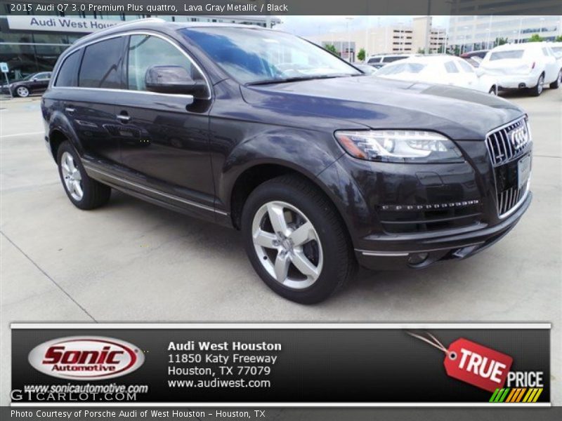 Lava Gray Metallic / Black 2015 Audi Q7 3.0 Premium Plus quattro