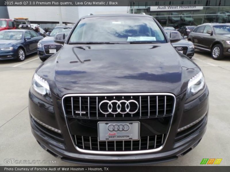 Lava Gray Metallic / Black 2015 Audi Q7 3.0 Premium Plus quattro