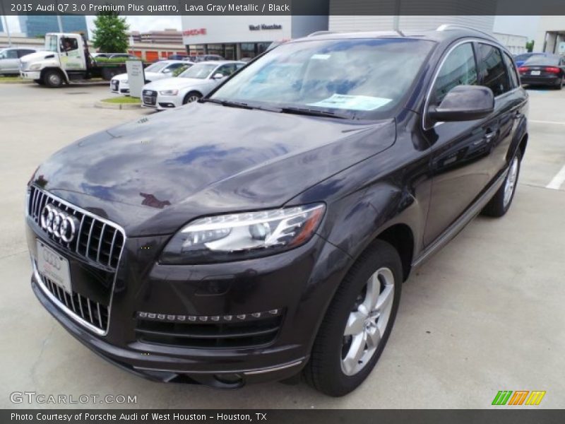 Lava Gray Metallic / Black 2015 Audi Q7 3.0 Premium Plus quattro
