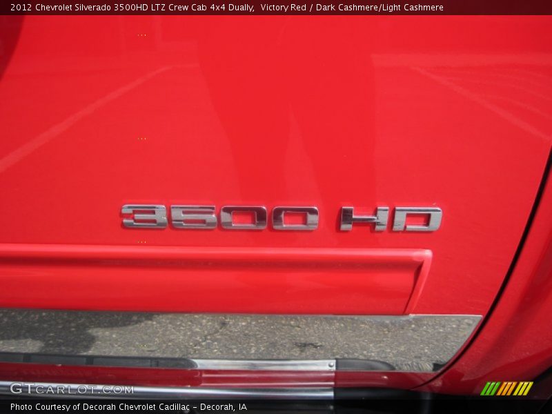 Victory Red / Dark Cashmere/Light Cashmere 2012 Chevrolet Silverado 3500HD LTZ Crew Cab 4x4 Dually