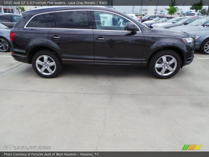 Lava Gray Metallic / Black 2015 Audi Q7 3.0 Premium Plus quattro