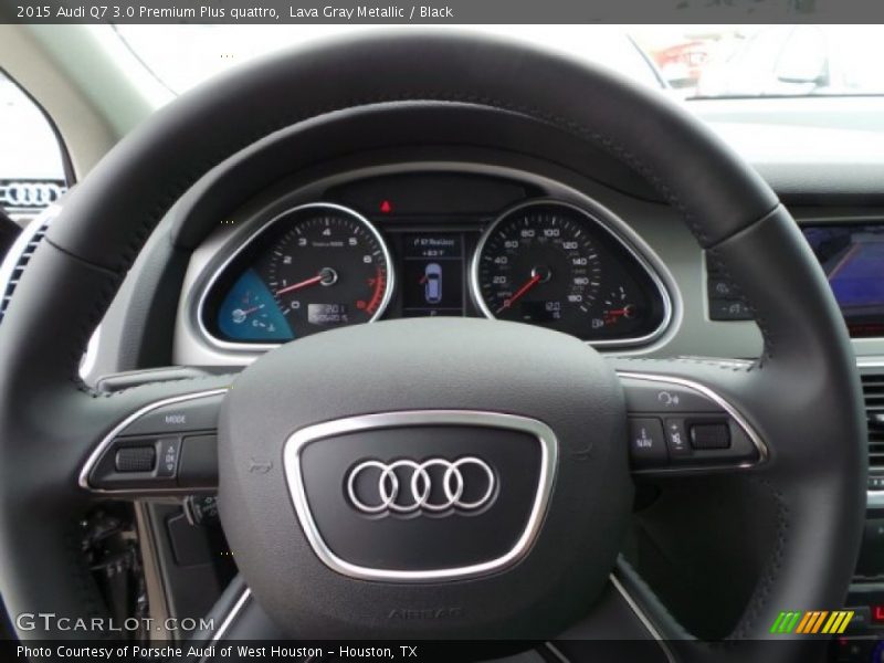 Lava Gray Metallic / Black 2015 Audi Q7 3.0 Premium Plus quattro