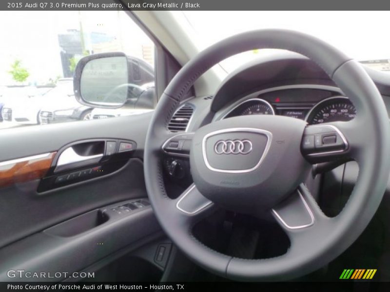 Lava Gray Metallic / Black 2015 Audi Q7 3.0 Premium Plus quattro