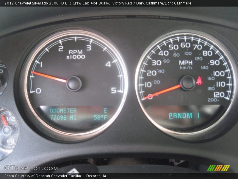 Victory Red / Dark Cashmere/Light Cashmere 2012 Chevrolet Silverado 3500HD LTZ Crew Cab 4x4 Dually