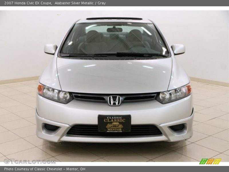 Alabaster Silver Metallic / Gray 2007 Honda Civic EX Coupe