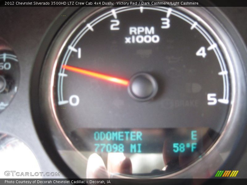 Victory Red / Dark Cashmere/Light Cashmere 2012 Chevrolet Silverado 3500HD LTZ Crew Cab 4x4 Dually