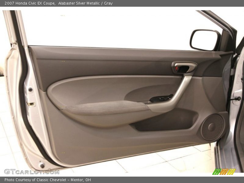 Alabaster Silver Metallic / Gray 2007 Honda Civic EX Coupe
