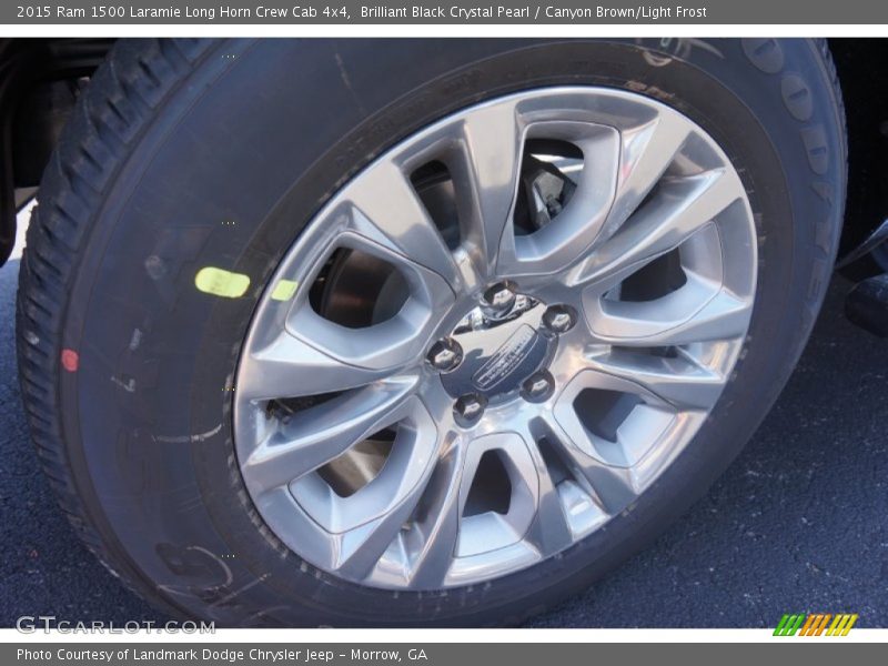 Brilliant Black Crystal Pearl / Canyon Brown/Light Frost 2015 Ram 1500 Laramie Long Horn Crew Cab 4x4