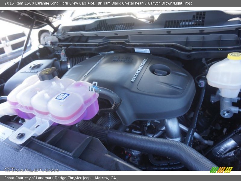 Brilliant Black Crystal Pearl / Canyon Brown/Light Frost 2015 Ram 1500 Laramie Long Horn Crew Cab 4x4