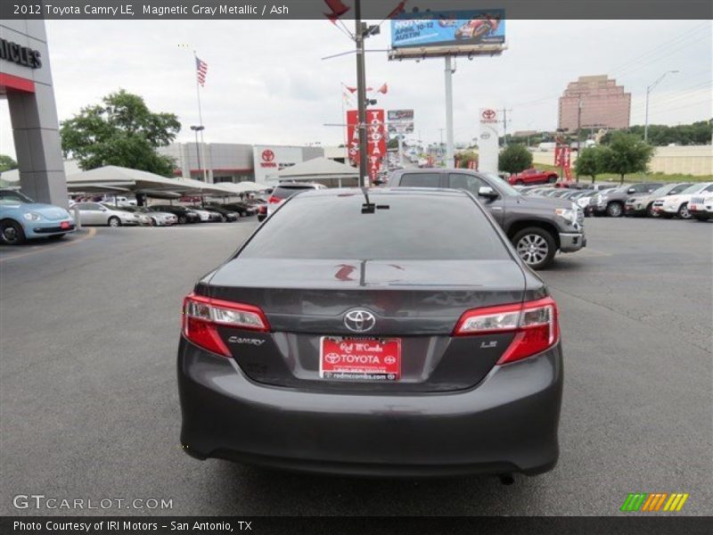 Magnetic Gray Metallic / Ash 2012 Toyota Camry LE