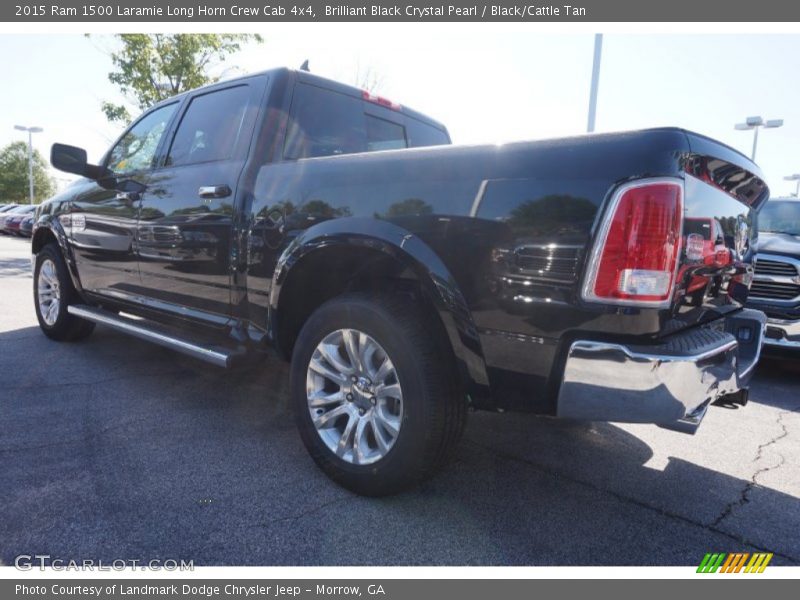 Brilliant Black Crystal Pearl / Black/Cattle Tan 2015 Ram 1500 Laramie Long Horn Crew Cab 4x4