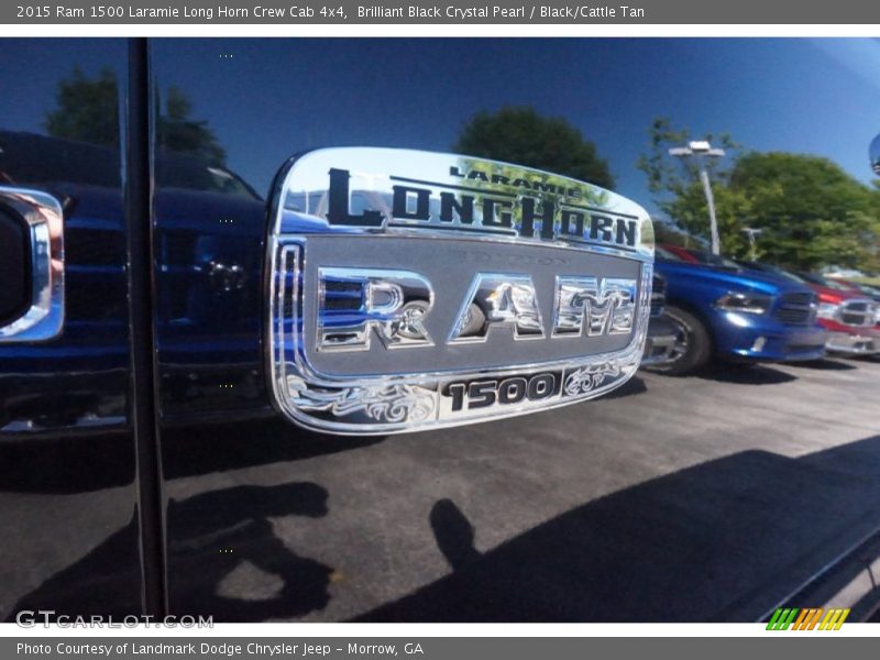 Brilliant Black Crystal Pearl / Black/Cattle Tan 2015 Ram 1500 Laramie Long Horn Crew Cab 4x4