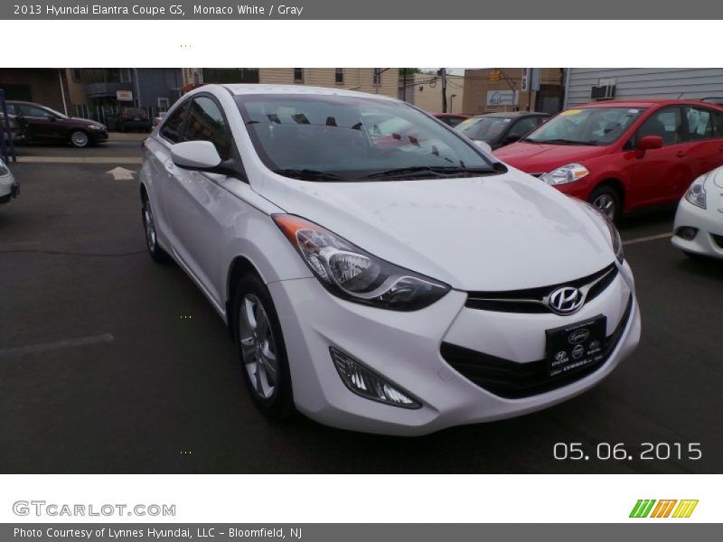 Monaco White / Gray 2013 Hyundai Elantra Coupe GS