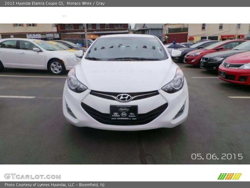 Monaco White / Gray 2013 Hyundai Elantra Coupe GS