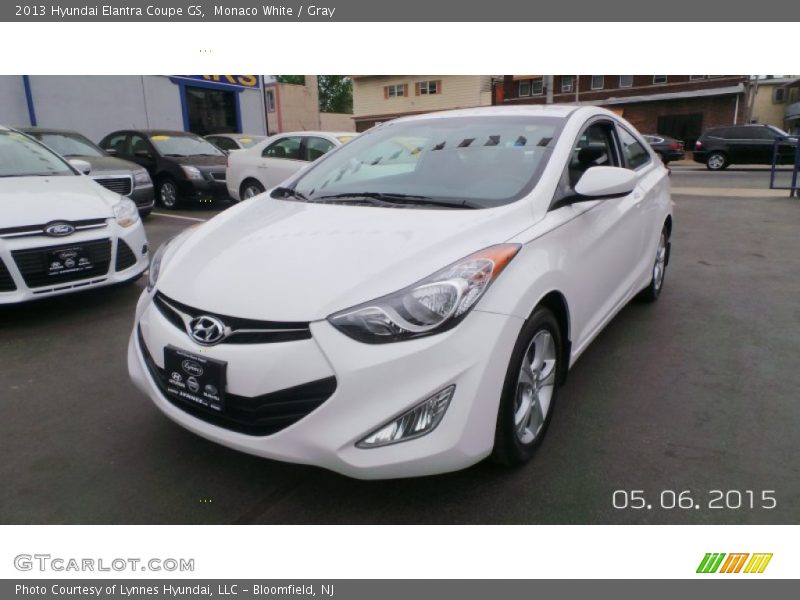 Monaco White / Gray 2013 Hyundai Elantra Coupe GS