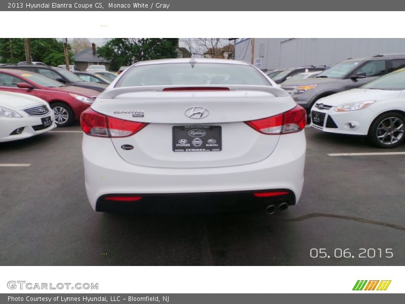 Monaco White / Gray 2013 Hyundai Elantra Coupe GS