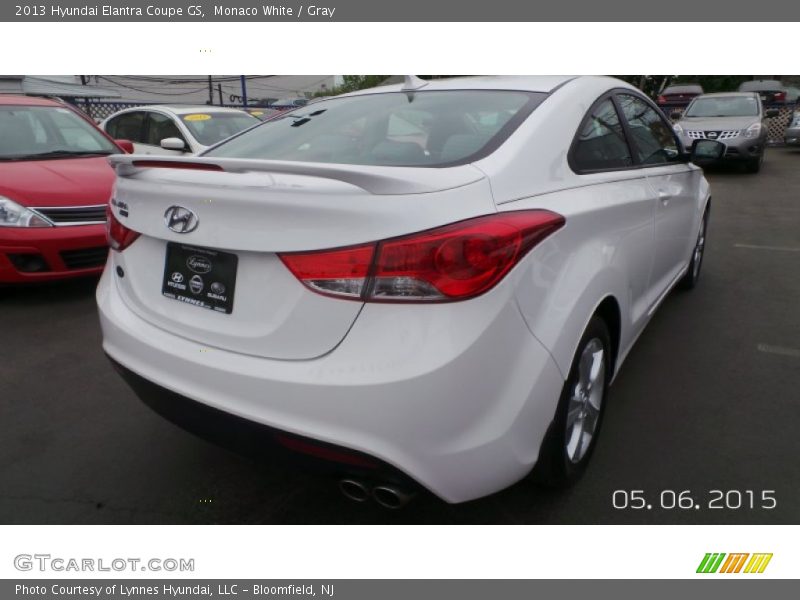 Monaco White / Gray 2013 Hyundai Elantra Coupe GS