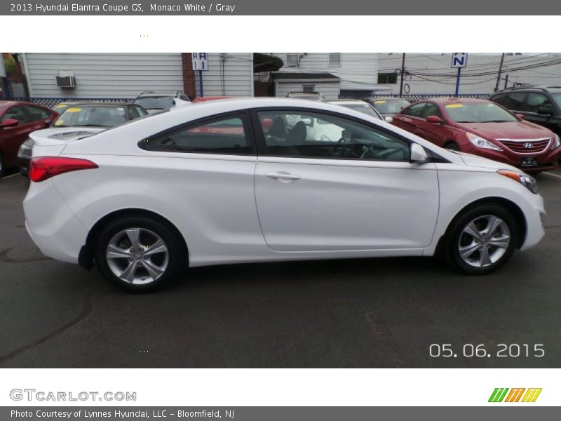 Monaco White / Gray 2013 Hyundai Elantra Coupe GS