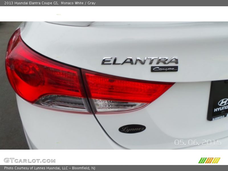 Monaco White / Gray 2013 Hyundai Elantra Coupe GS