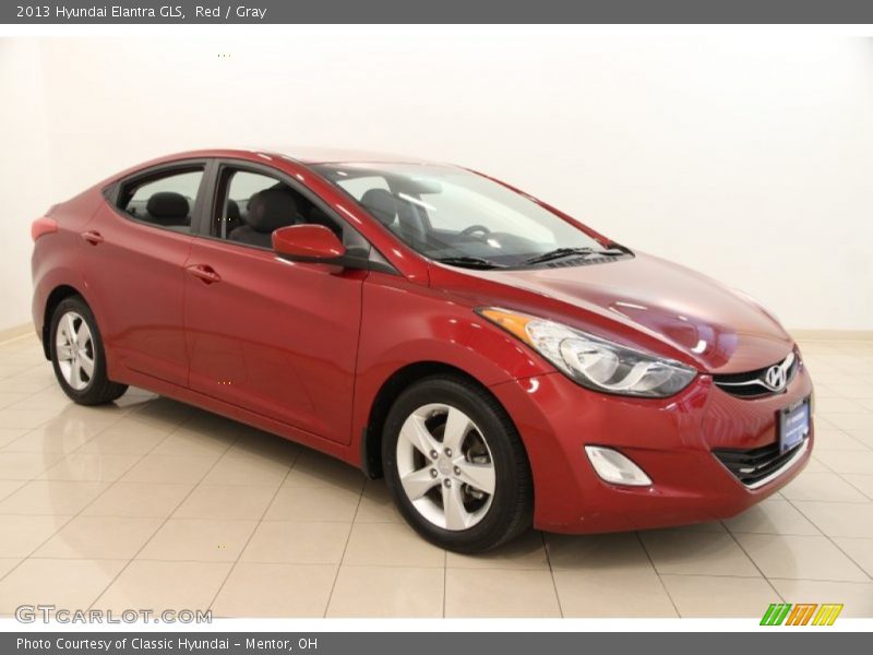 Red / Gray 2013 Hyundai Elantra GLS