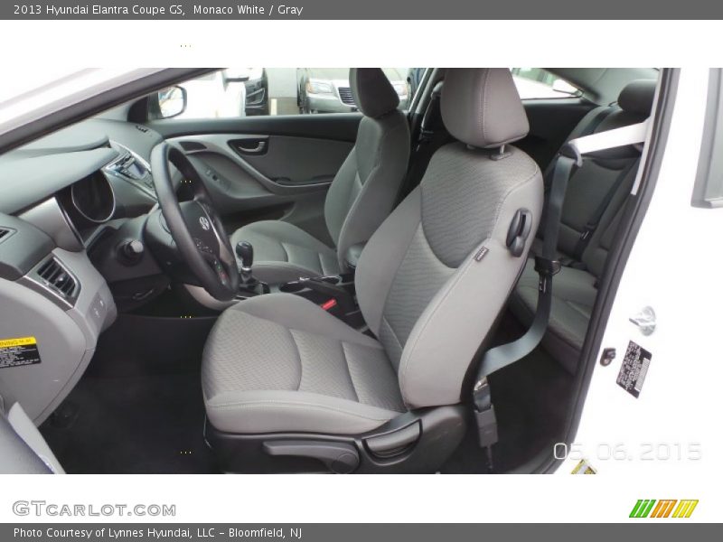 Monaco White / Gray 2013 Hyundai Elantra Coupe GS