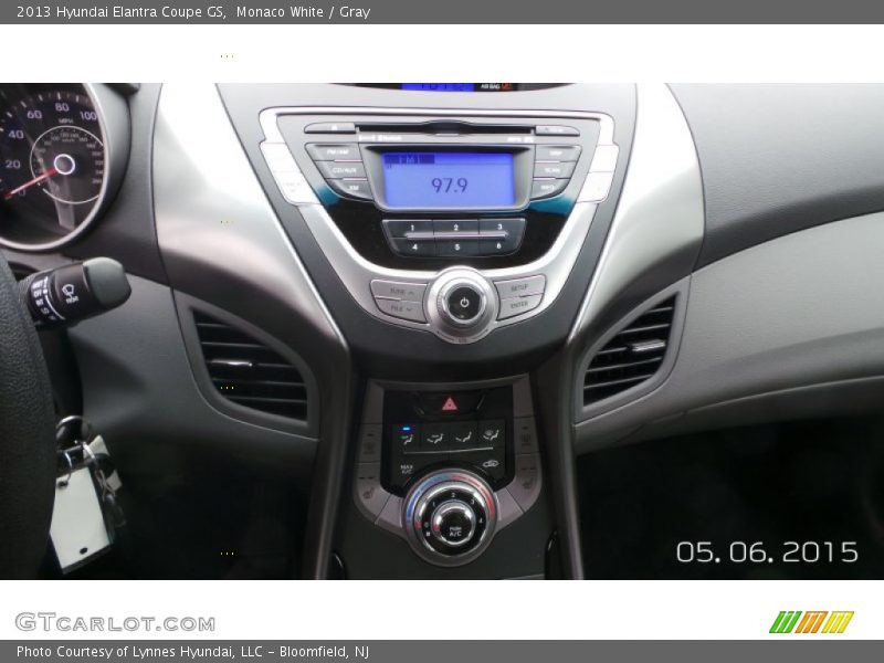 Monaco White / Gray 2013 Hyundai Elantra Coupe GS