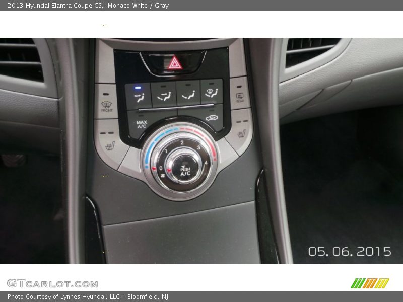 Monaco White / Gray 2013 Hyundai Elantra Coupe GS