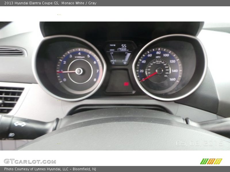 Monaco White / Gray 2013 Hyundai Elantra Coupe GS